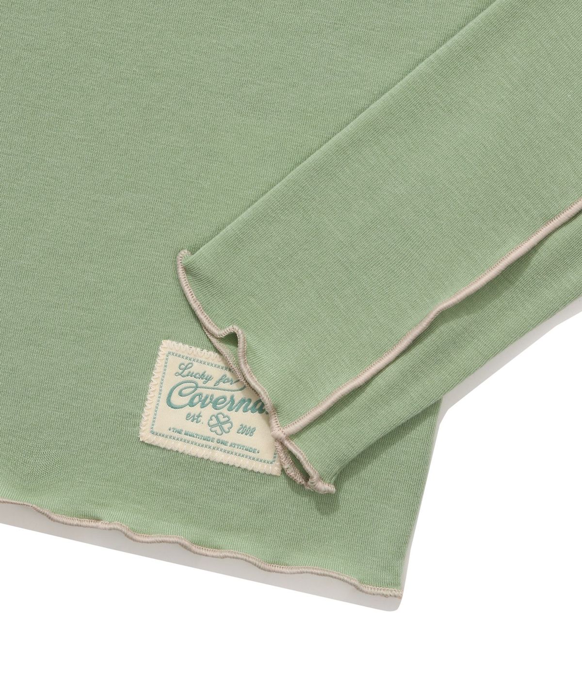 커버낫 우먼(COVERNAT WOMAN) 우먼 라이닝 터틀넥 롱슬리브 Sage Green