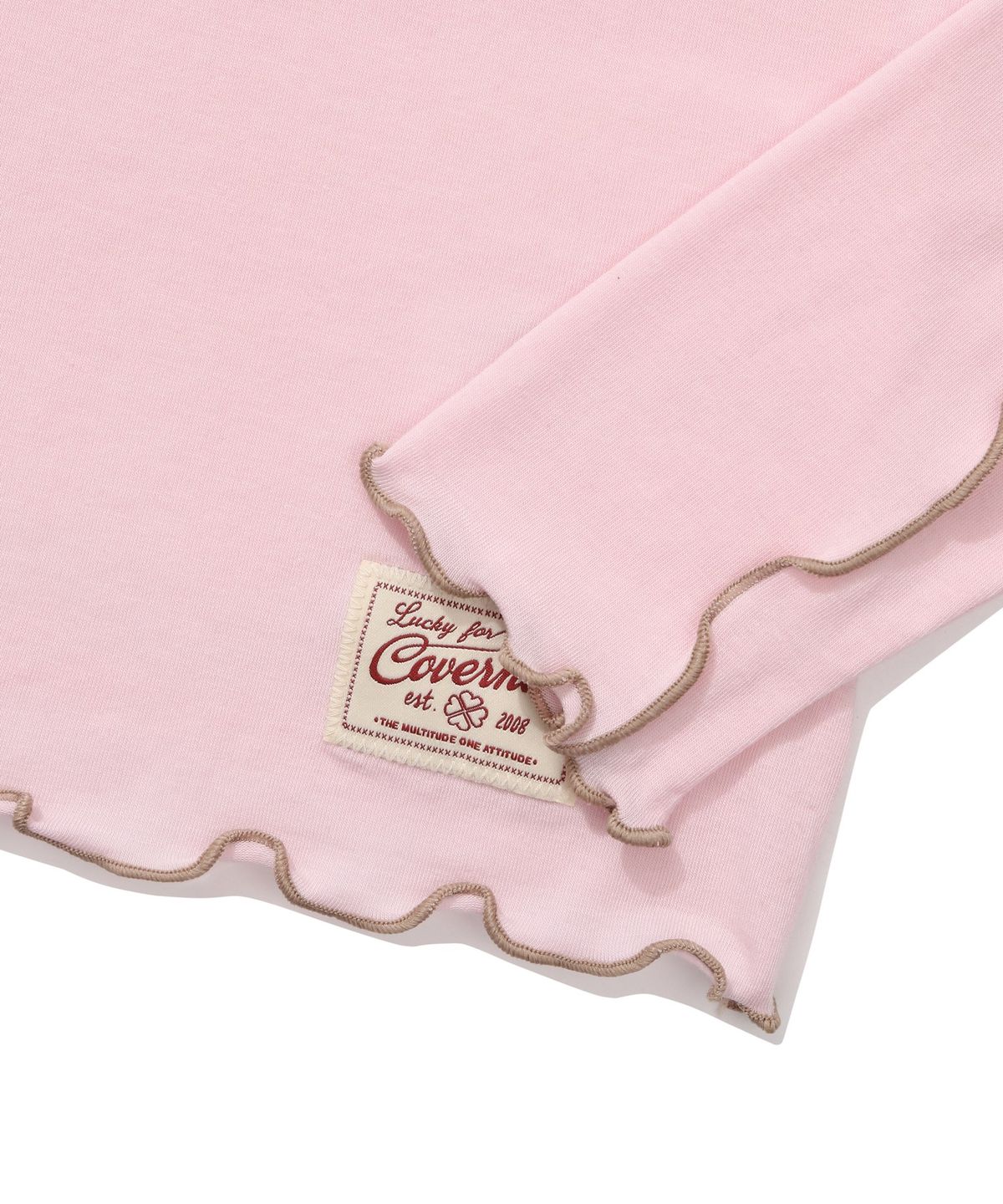 커버낫 우먼(COVERNAT WOMAN) 우먼 라이닝 터틀넥 롱슬리브 Light Pink