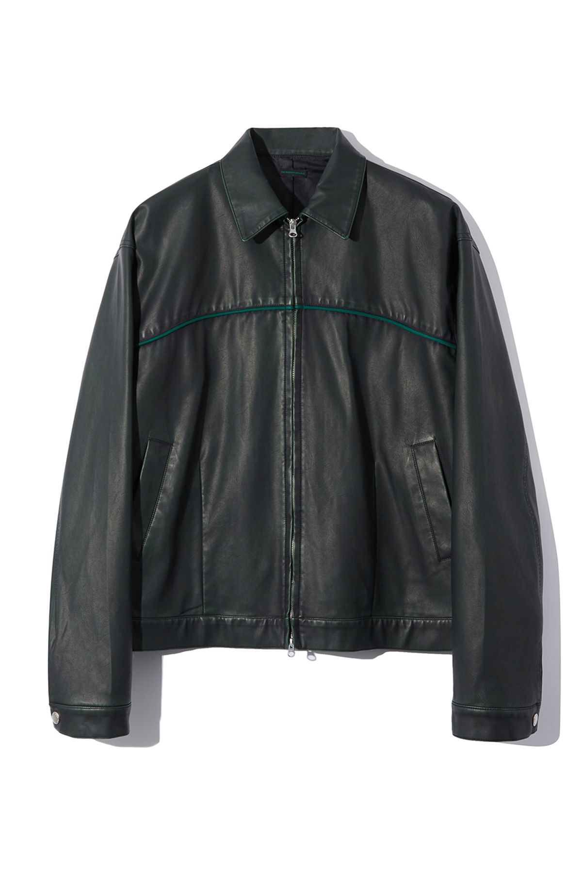 더 아이덴티티 프로젝트(THE IDENTITY PROJECT) SMILE washed leather jacket [faded green]