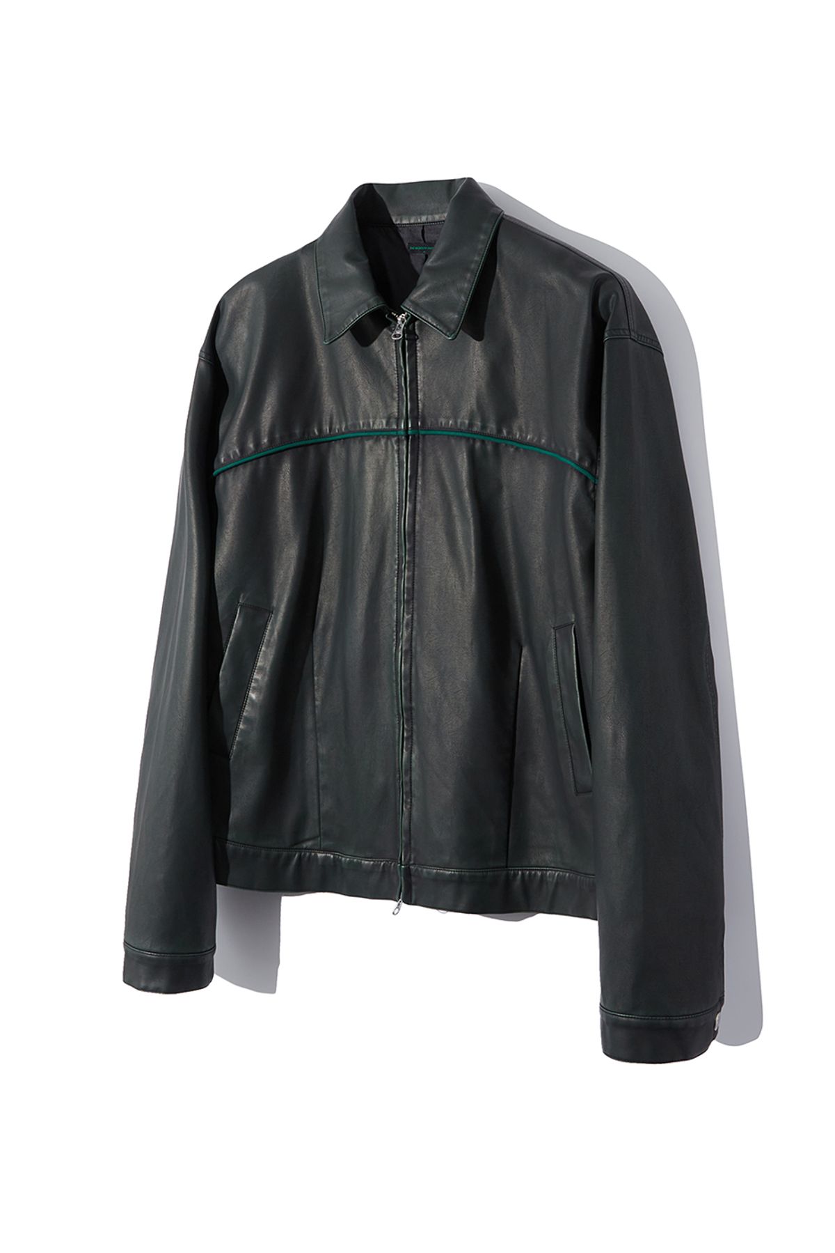 더 아이덴티티 프로젝트(THE IDENTITY PROJECT) SMILE washed leather jacket [faded green]
