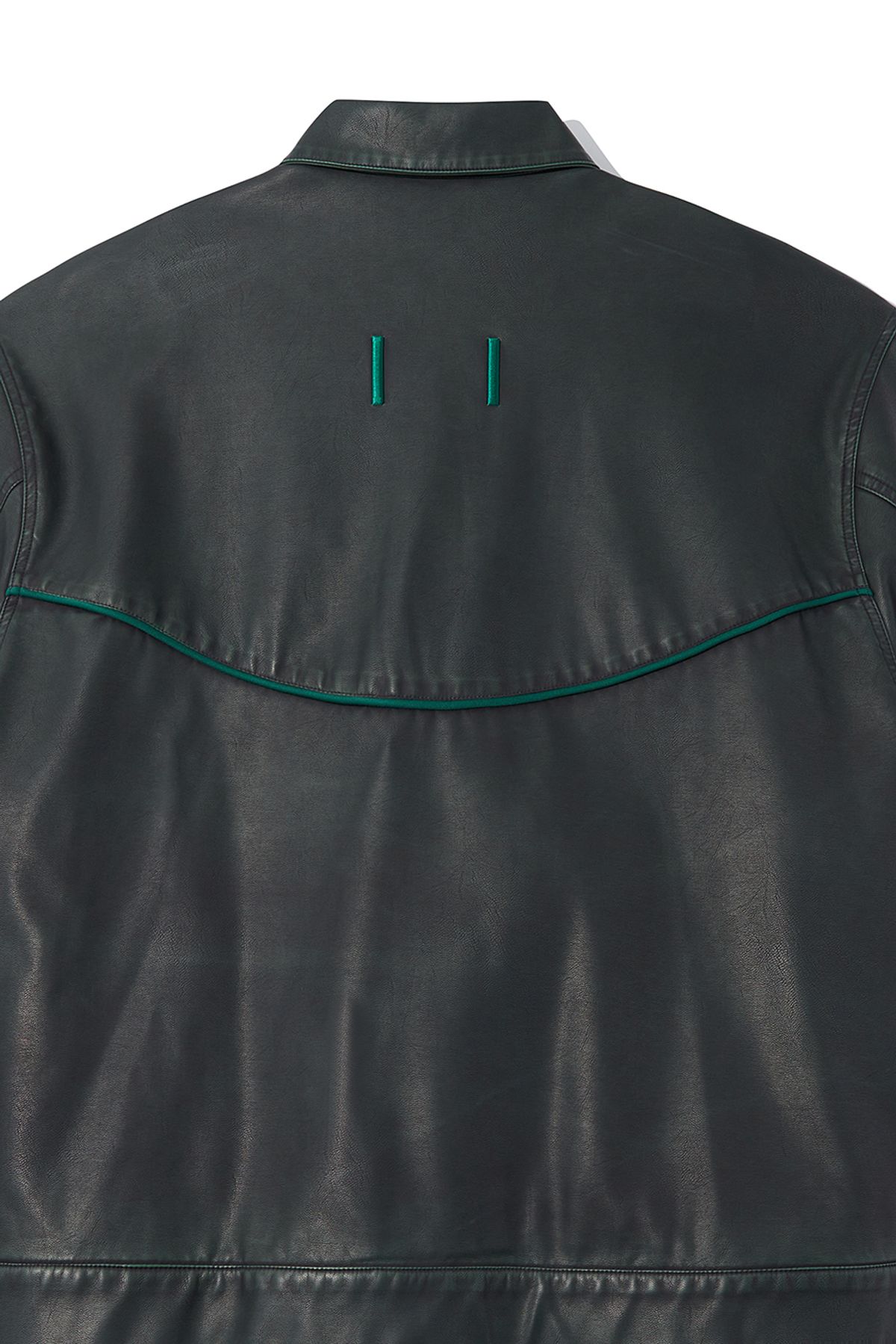 더 아이덴티티 프로젝트(THE IDENTITY PROJECT) SMILE washed leather jacket [faded green]