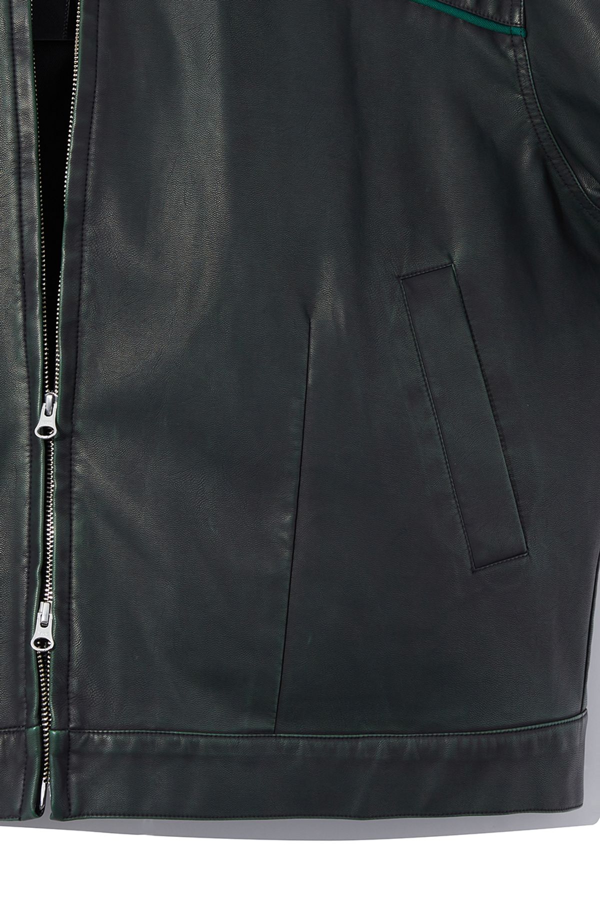 더 아이덴티티 프로젝트(THE IDENTITY PROJECT) SMILE washed leather jacket [faded green]
