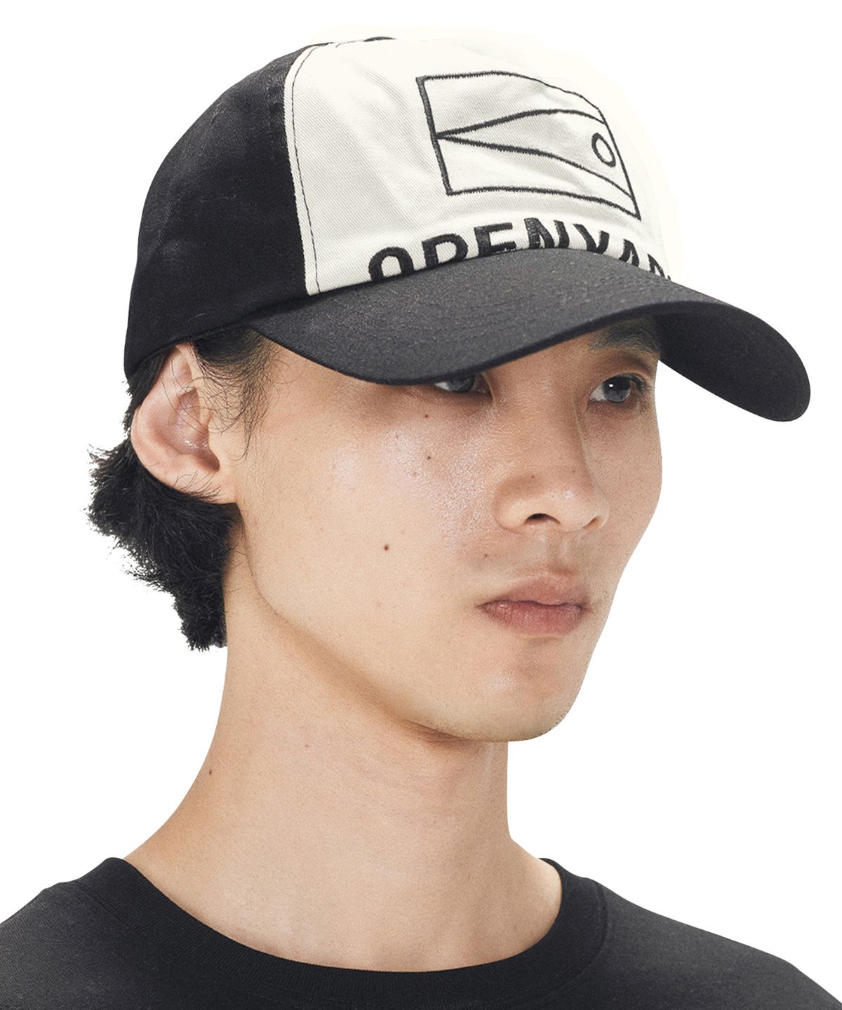 오픈야드(오와이)(OPENYARD(OY)) OY SQUARE LOGO CAP - BLACK
