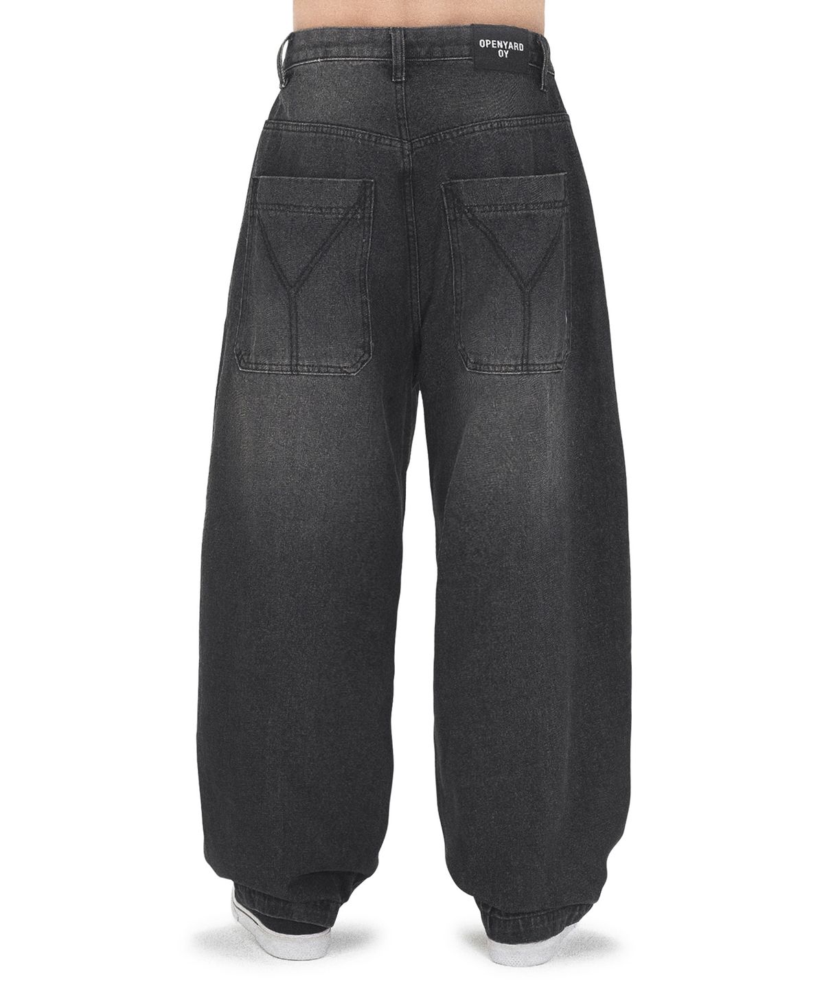 오픈야드(오와이)(OPENYARD(OY)) STITCHED WIDE VOLUME PANTS - BLACK