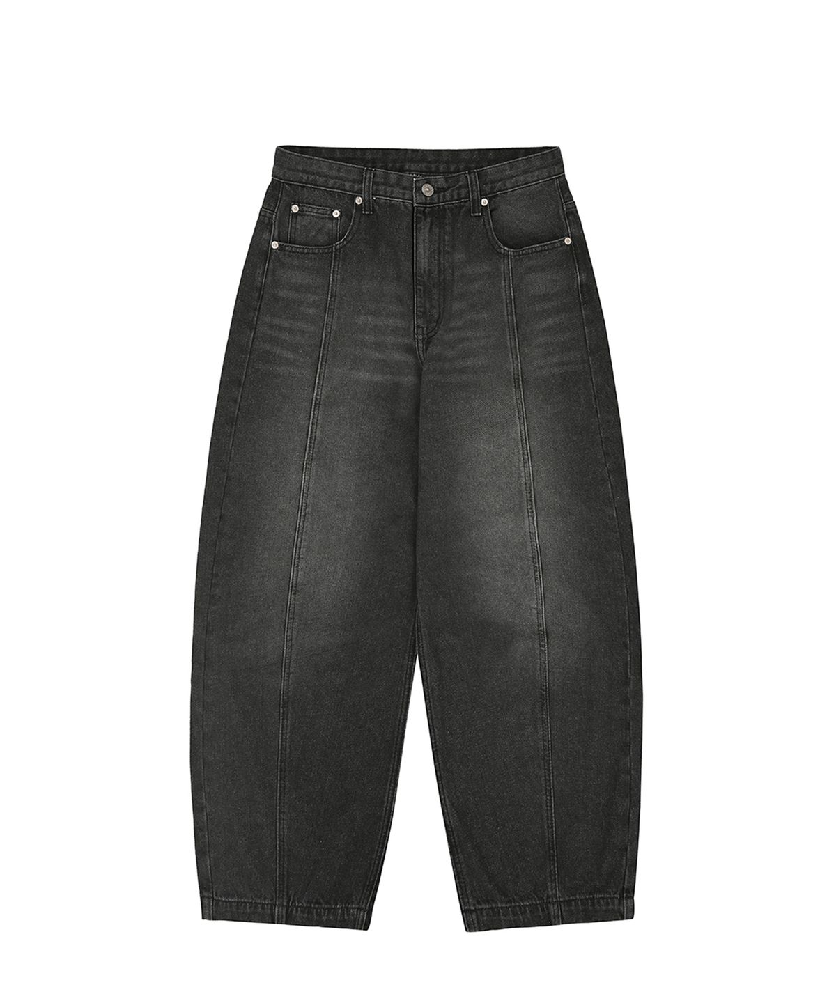 오픈야드(오와이)(OPENYARD(OY)) STITCHED WIDE VOLUME PANTS - BLACK