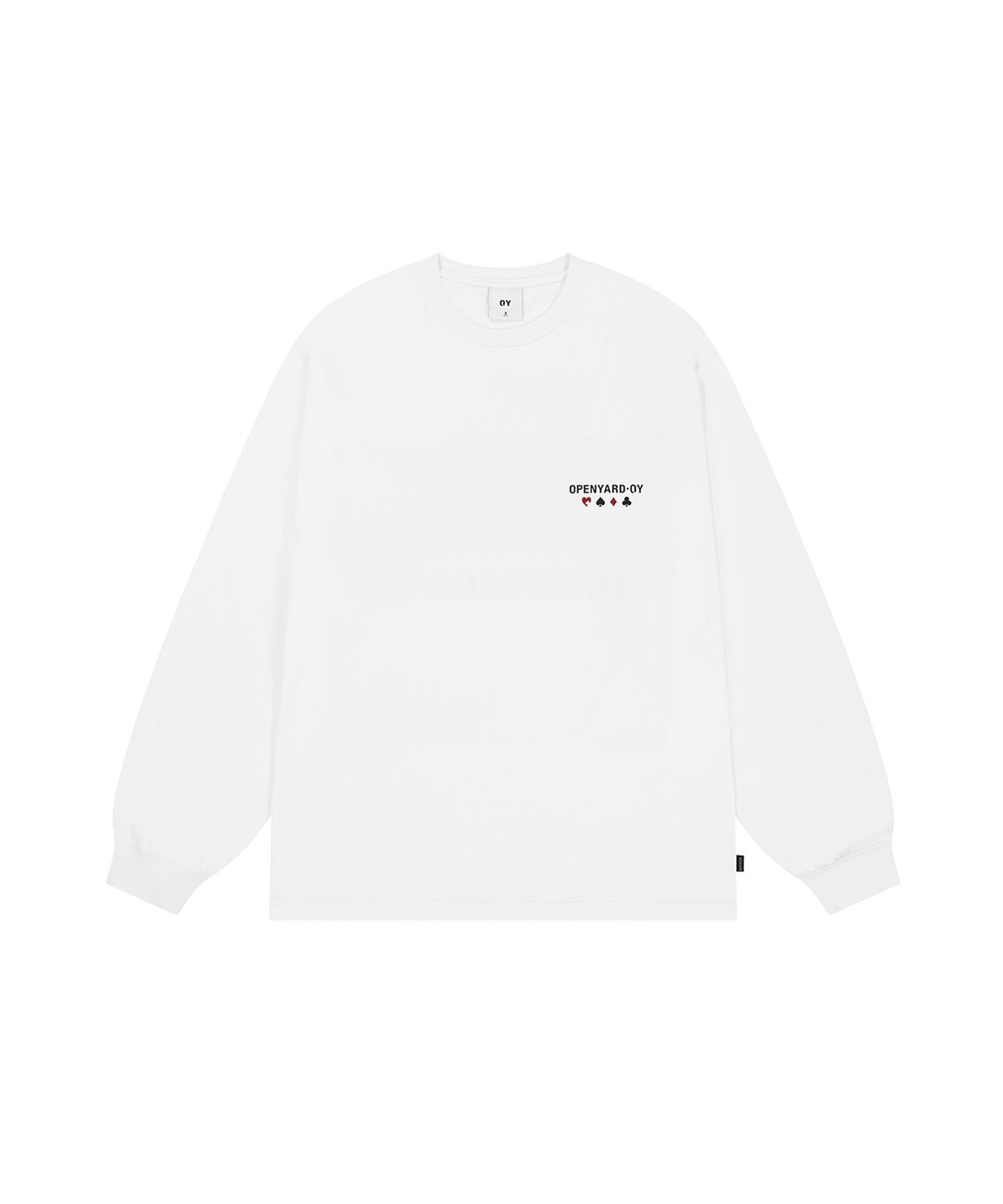 오픈야드(오와이)(OPENYARD(OY)) TRUMP CARD LONG SLEEVE - WHITE