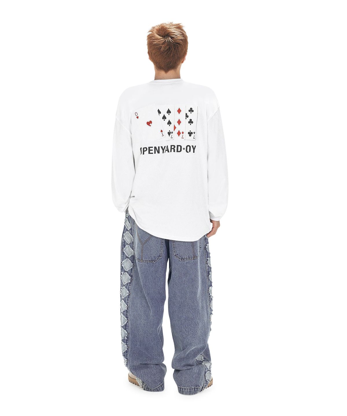 오픈야드(오와이)(OPENYARD(OY)) TRUMP CARD LONG SLEEVE - WHITE