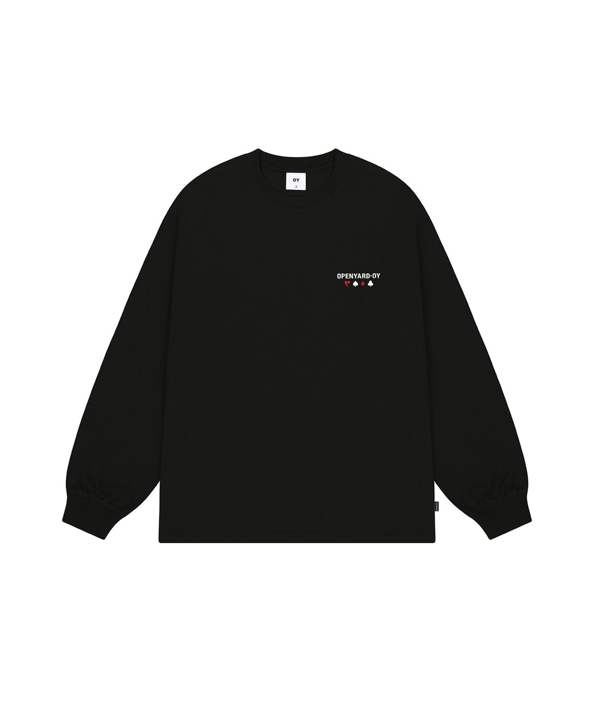 오픈야드(오와이)(OPENYARD(OY)) TRUMP CARD LONG SLEEVE - BLACK