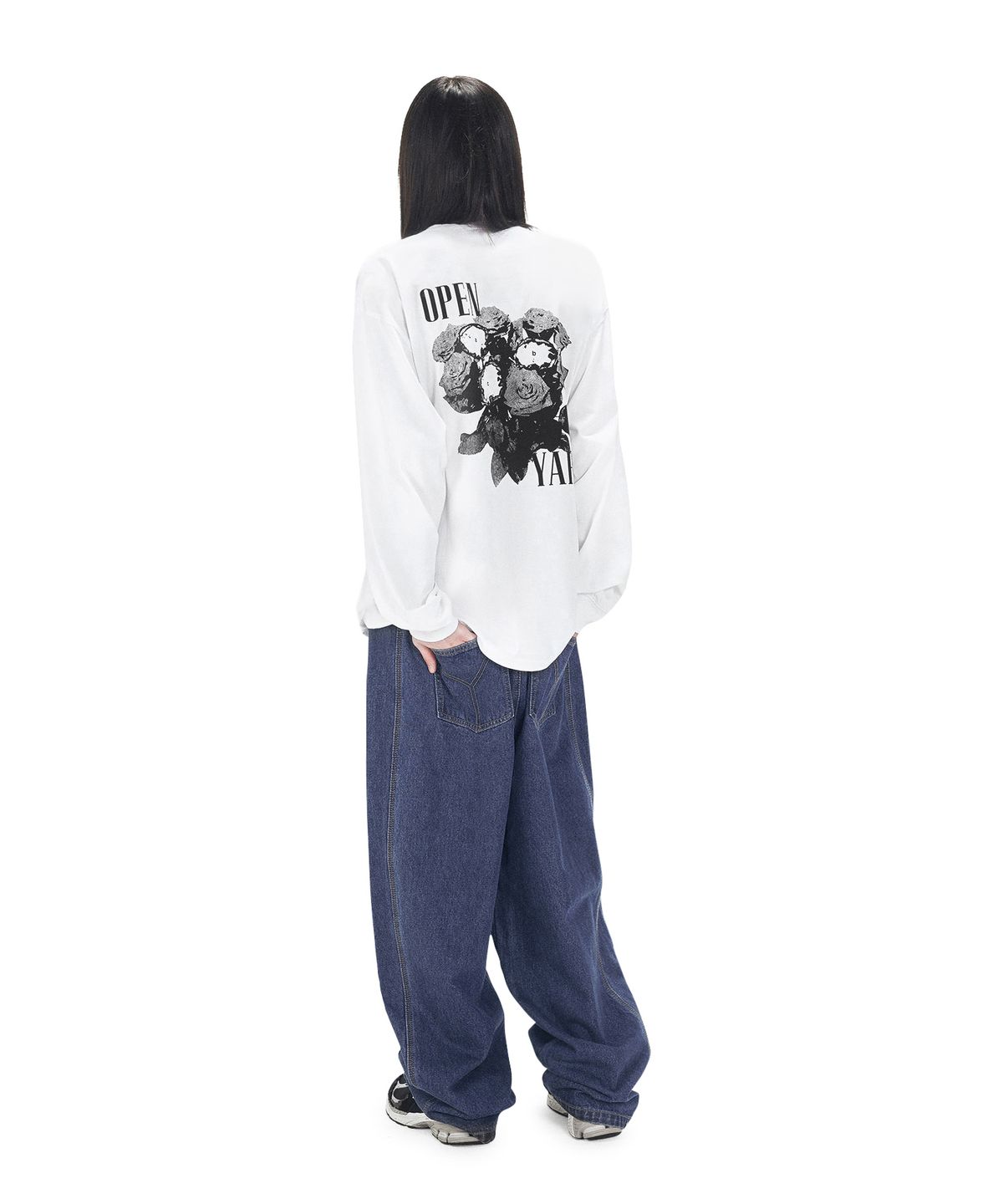 오픈야드(오와이)(OPENYARD(OY)) ROSE OPYD LONG SLEEVE - WHITE