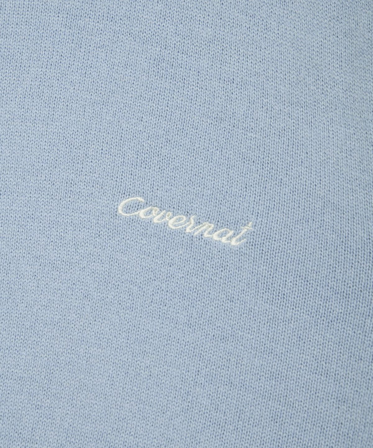 커버낫 우먼(COVERNAT WOMAN) 우먼 트위스트 울 반팔 니트 Light Blue