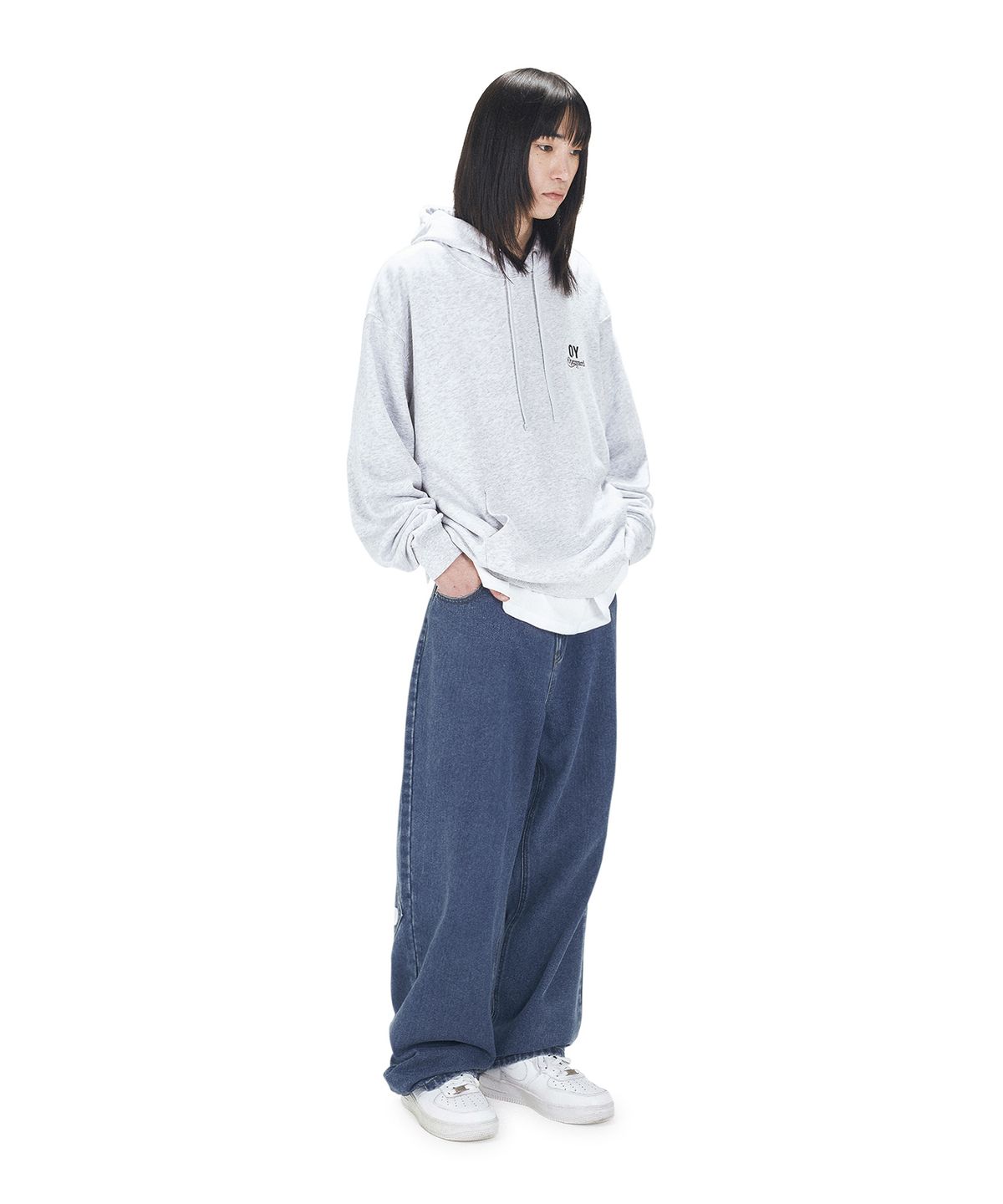 오픈야드(오와이)(OPENYARD(OY)) DREAMY ODOLLY HOODIE - LIGHT MELANGE