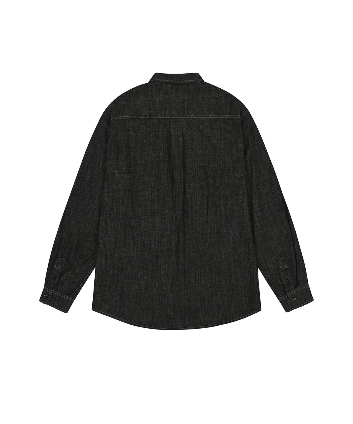 오픈야드(오와이)(OPENYARD(OY)) WASHED DENIM SHIRTS - BLACK