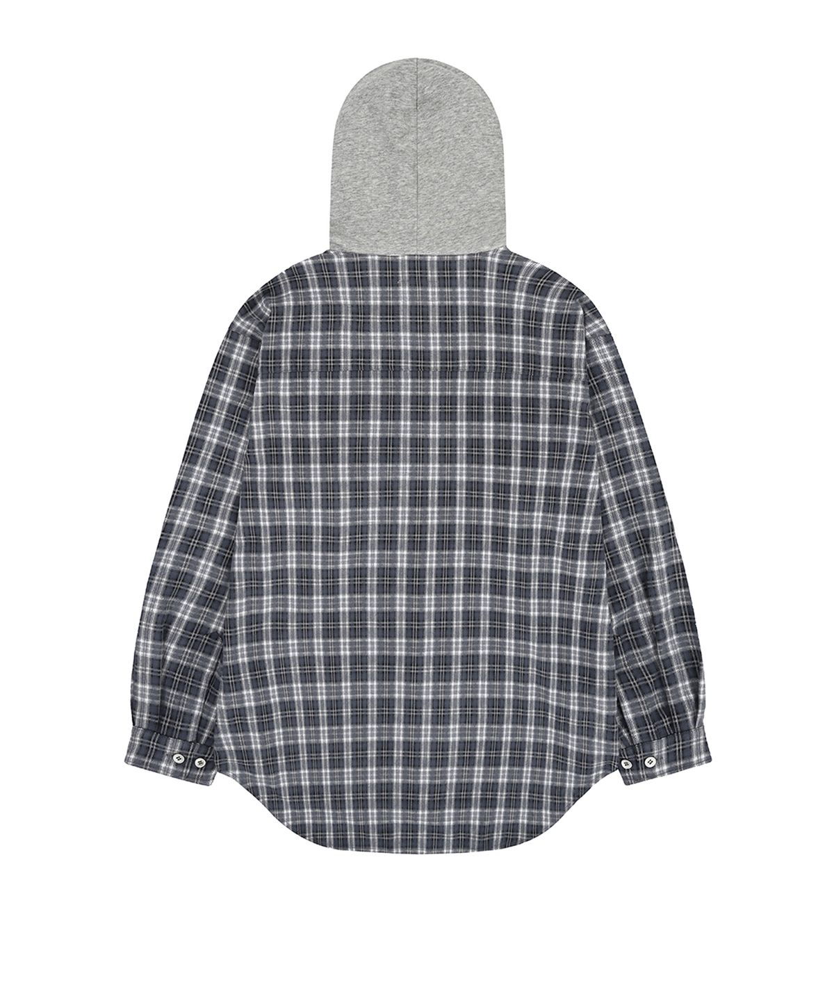 오픈야드(오와이)(OPENYARD(OY)) S.L CHECK ZIPPER HOODIE SHIRTS - GREY