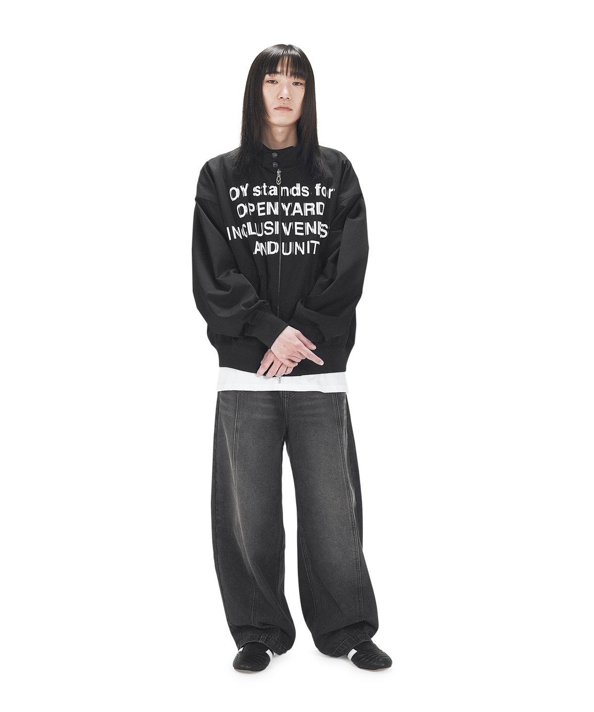 오픈야드(오와이)(OPENYARD(OY)) SENSE HARRINGTON JACKET - BLACK