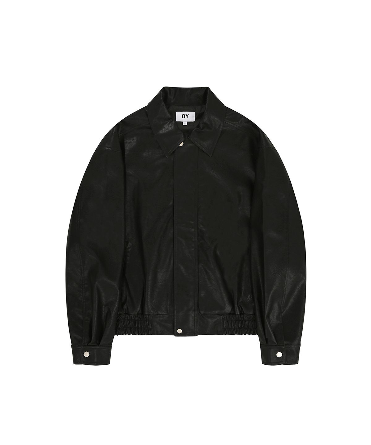 오픈야드(오와이)(OPENYARD(OY)) BUTTERFLY VEGAN LEATHER JACKET - BLACK