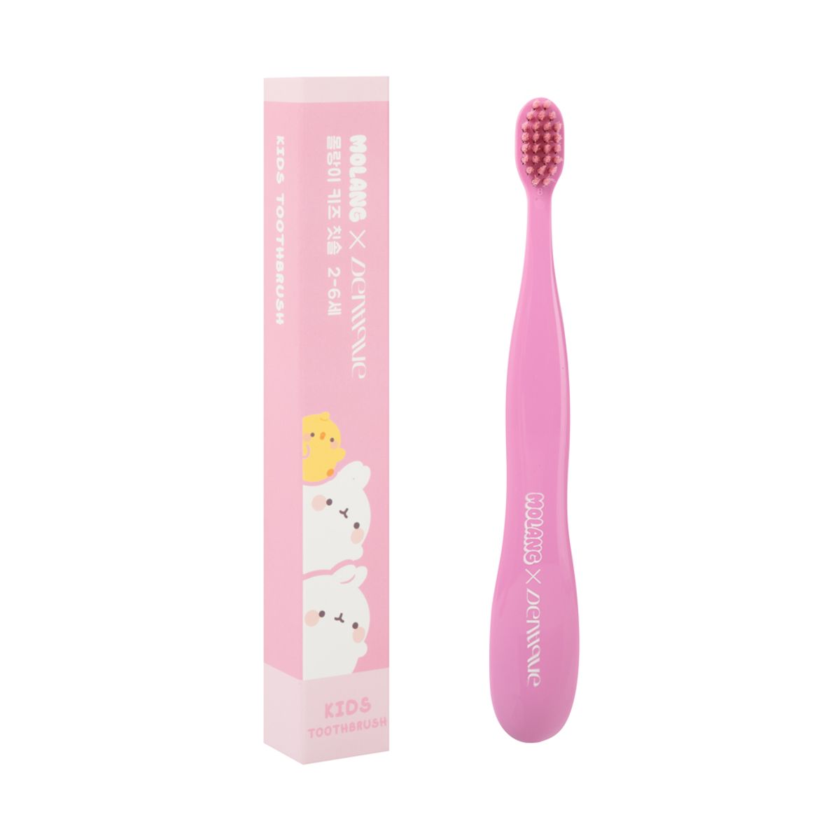 덴띠끄(DENTIQUE) 몰랑이X덴띠끄 맘앤키즈(휴대용 여행용 칫솔 치약 세트)