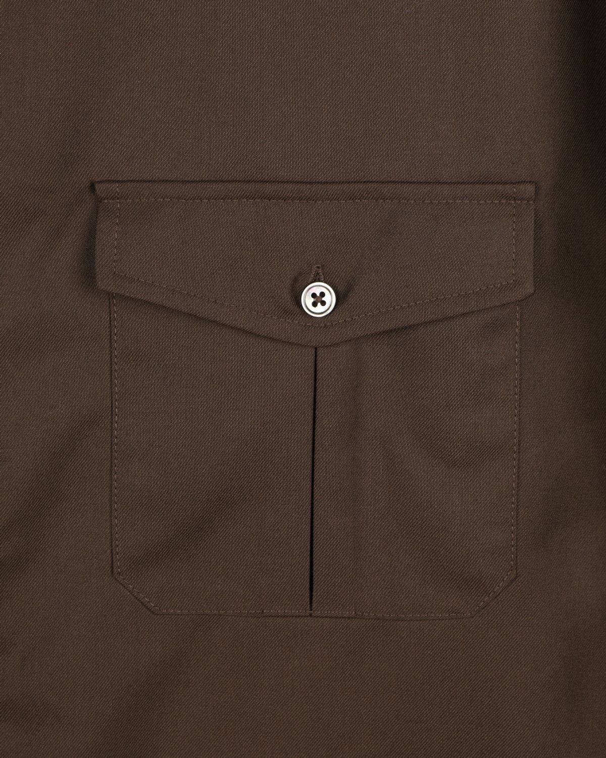 비슬로우(BESLOW) OVERSIZED MILITARY SHIRT BROWN
