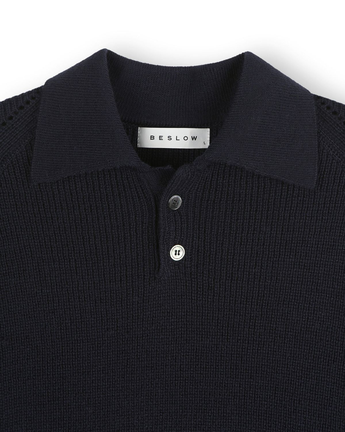 비슬로우(BESLOW) REGULAR FIT COLLAR KNIT NAVY