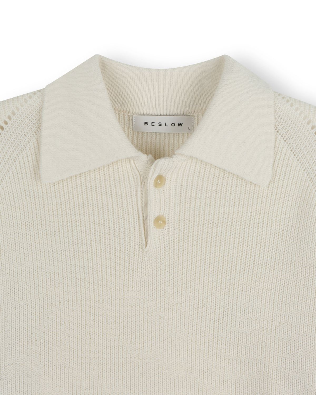 비슬로우(BESLOW) REGULAR FIT COLLAR KNIT IVORY