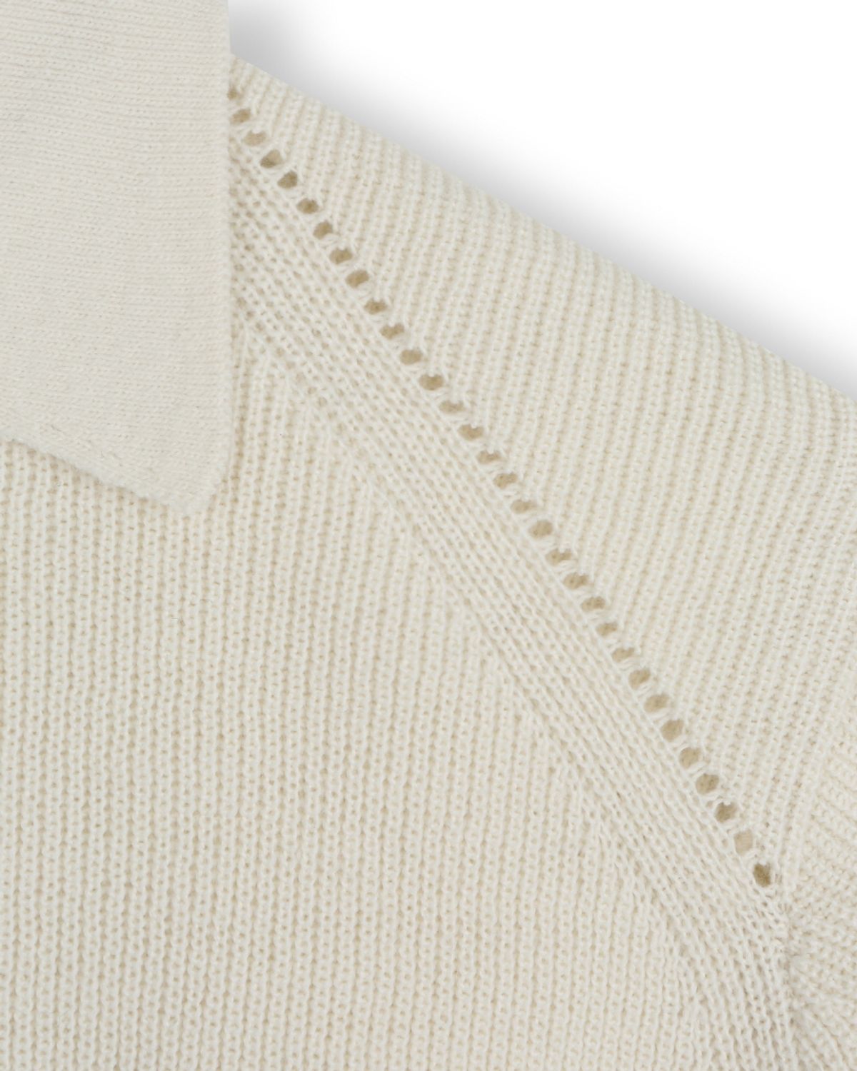 비슬로우(BESLOW) REGULAR FIT COLLAR KNIT IVORY
