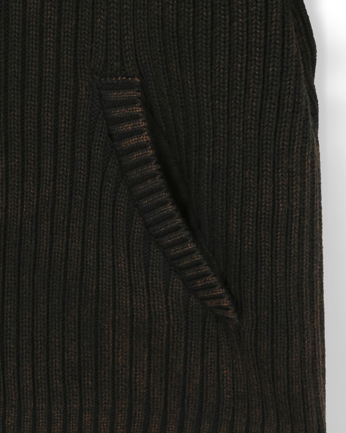 비슬로우(BESLOW) OVERSIZED HOOD KNIT ZIP UP BLACK BROWN
