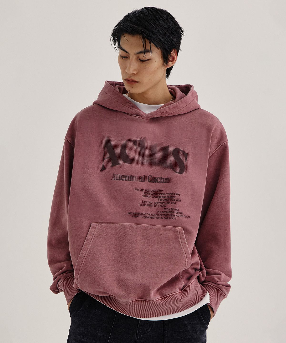 키뮤어(KIIMUIR) 피그먼트 ACTUS 후디_페일 핑크