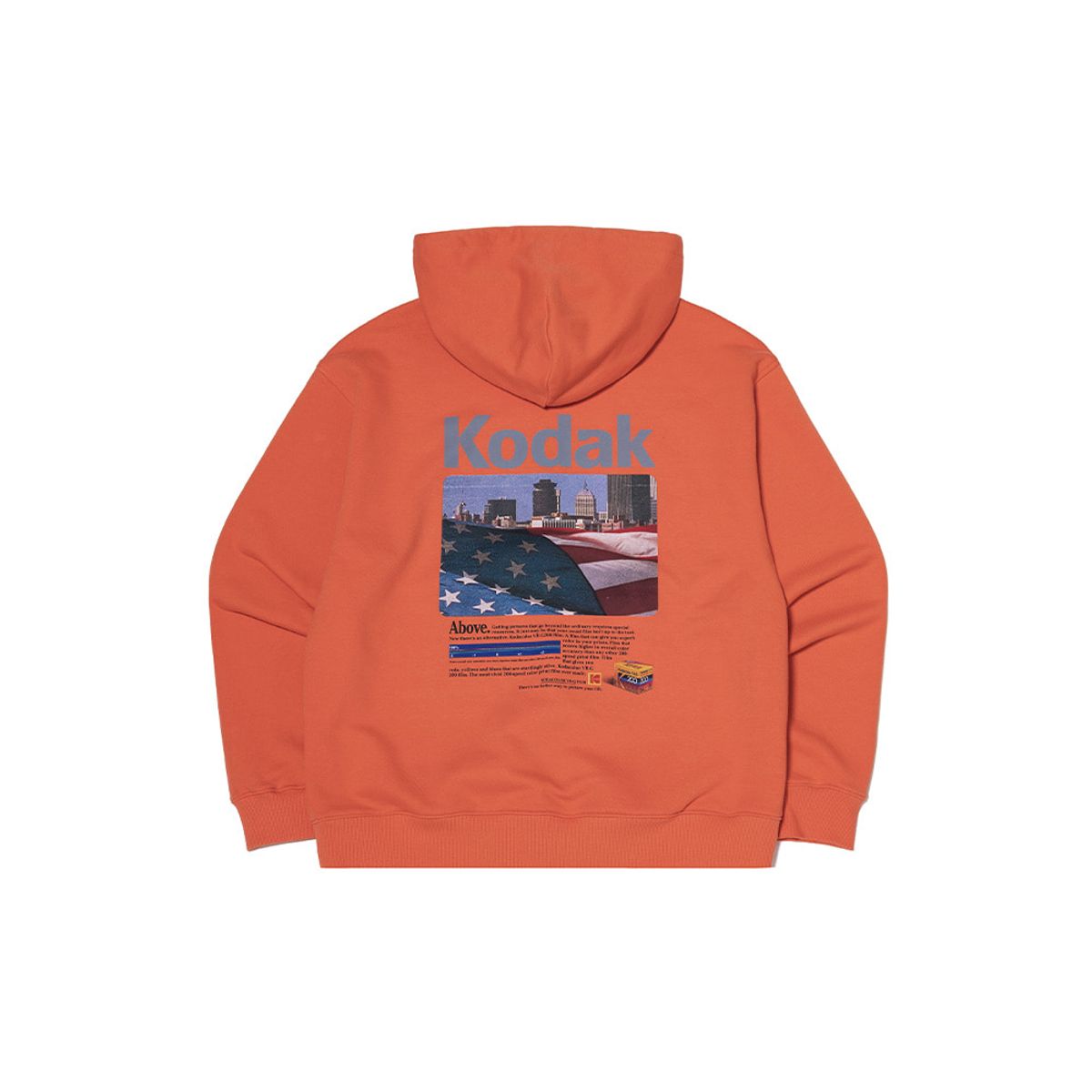 코닥(KODAK) 코다크롬 필름 그래픽 반집업 후드 ORANGE
