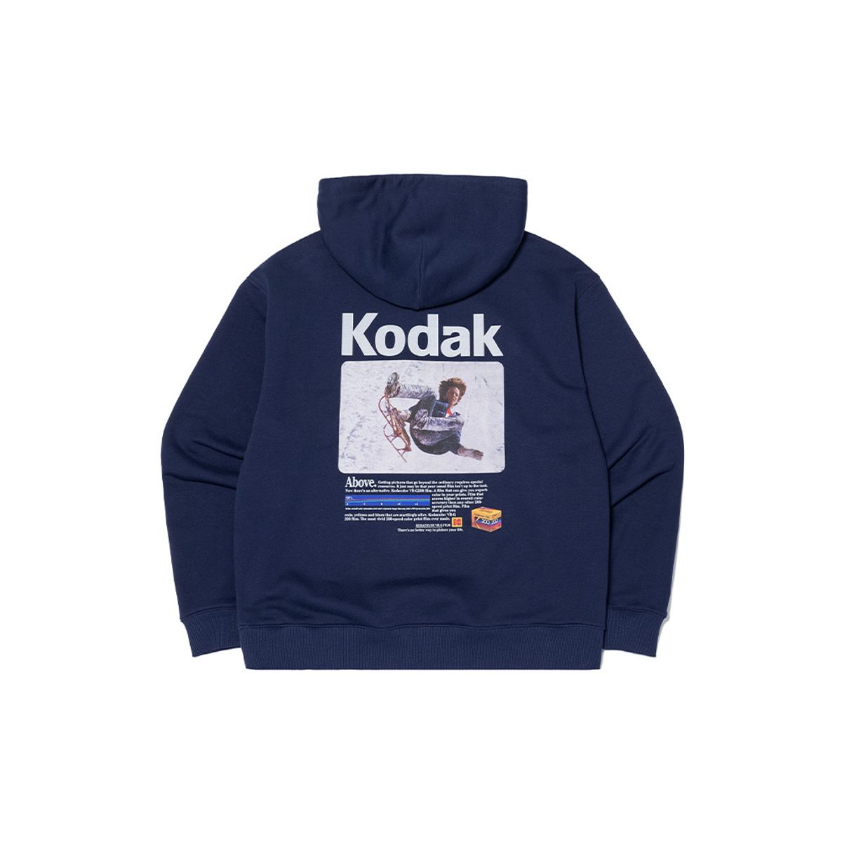 코닥(KODAK) 코다크롬 필름 그래픽 반집업 후드 NAVY