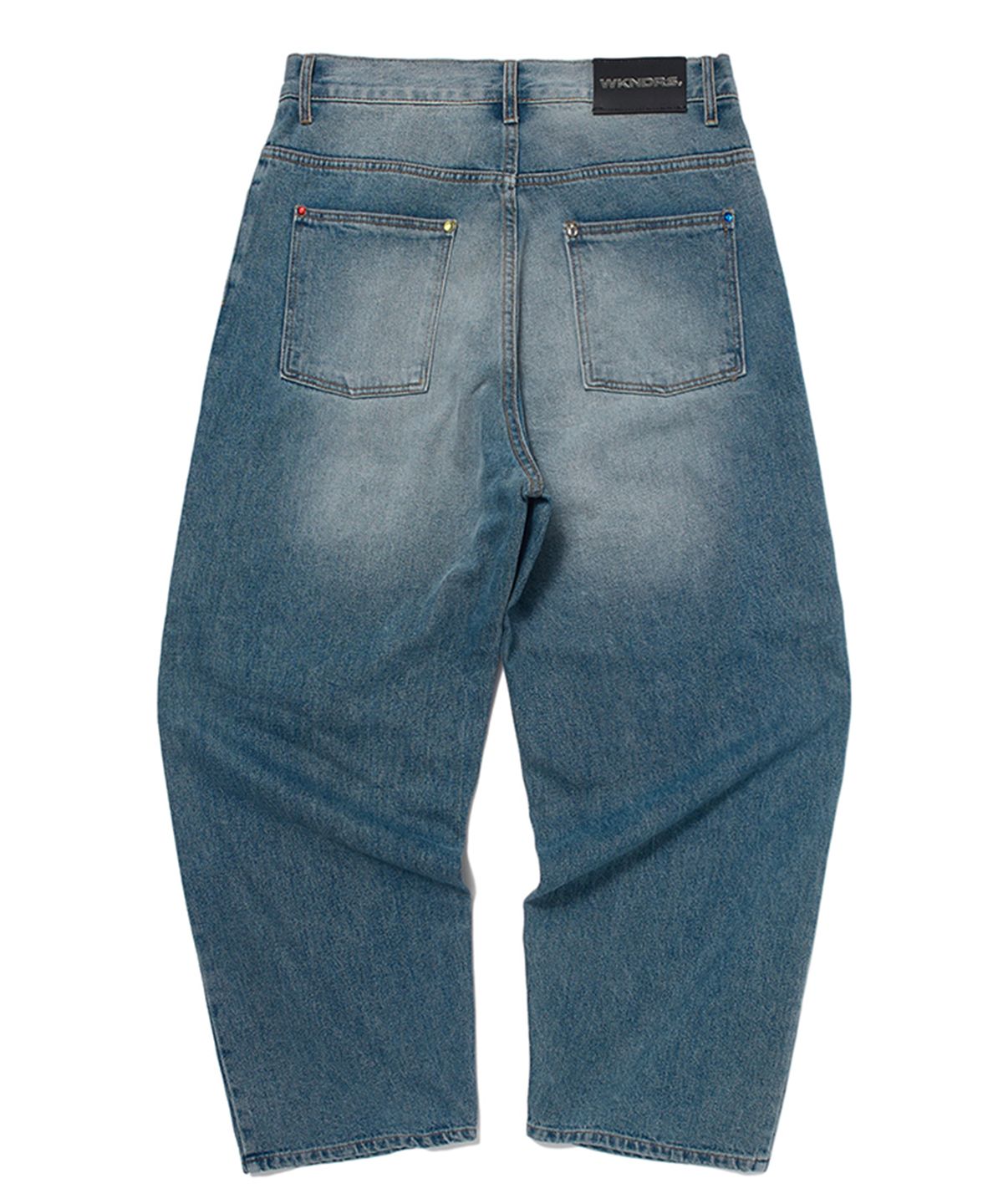 위캔더스(WKNDRS) SIDE STUDDED PANTS (L.DENIM)
