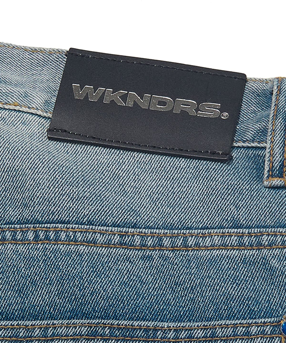 위캔더스(WKNDRS) SIDE STUDDED PANTS (L.DENIM)