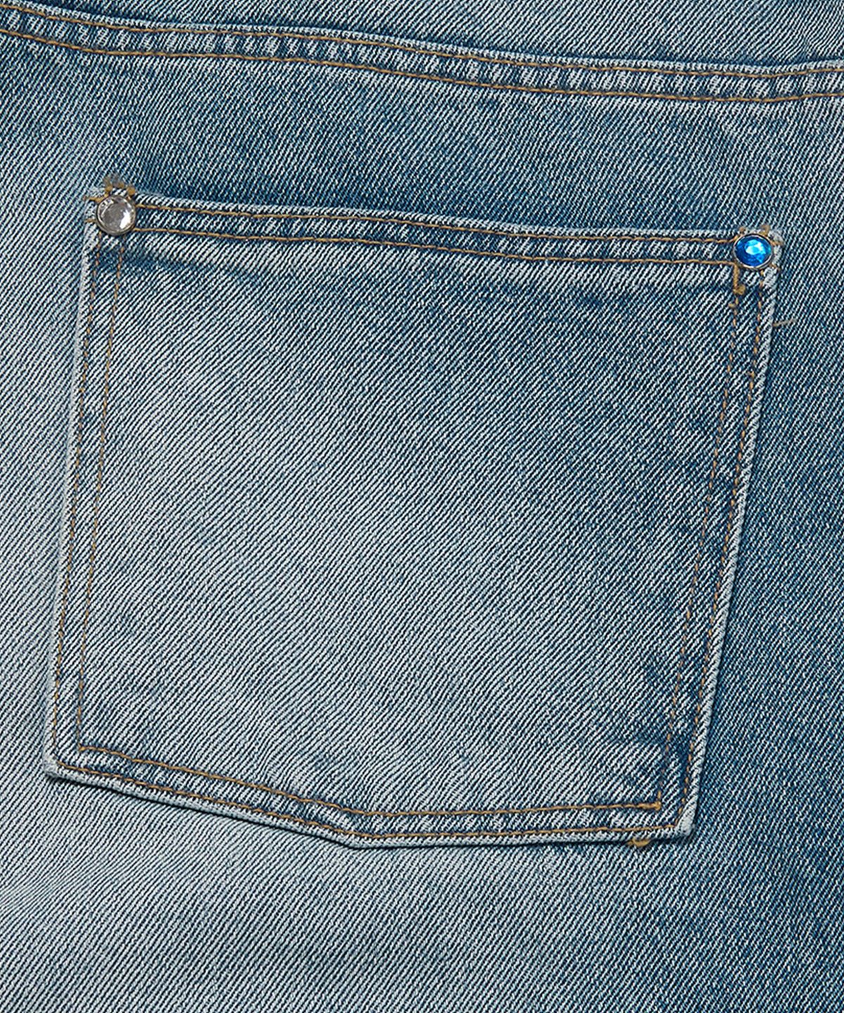 위캔더스(WKNDRS) SIDE STUDDED PANTS (L.DENIM)