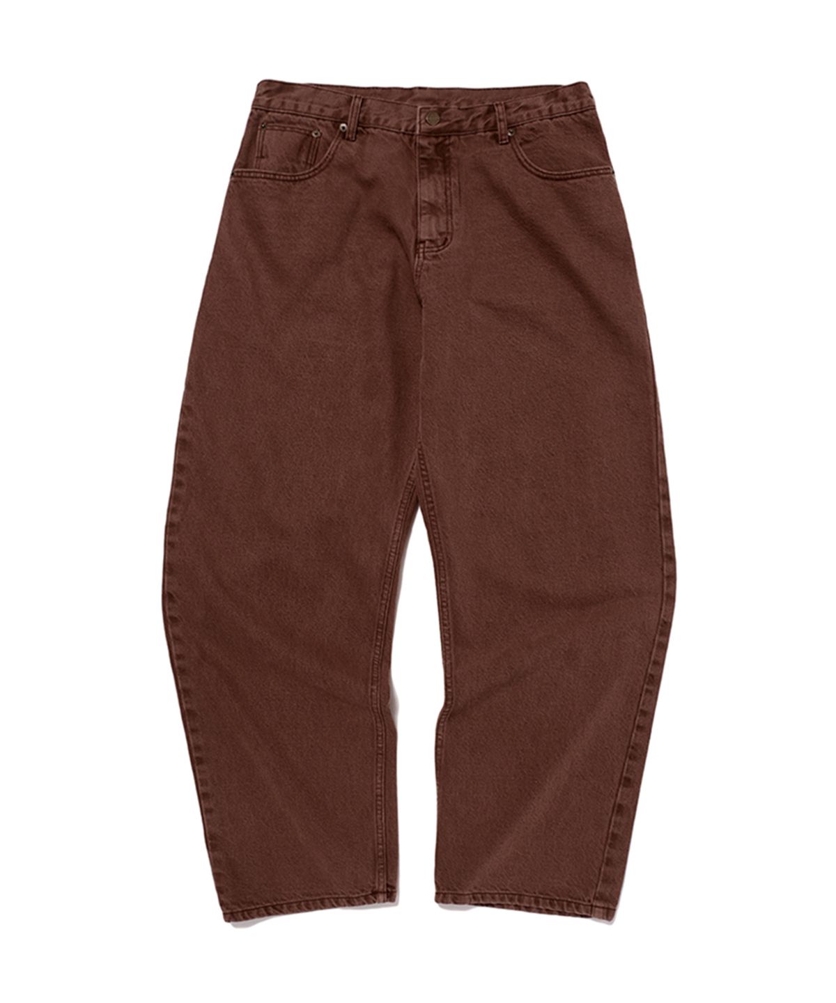위캔더스(WKNDRS) PIERROT DENIM PANTS (BURGUNDY)