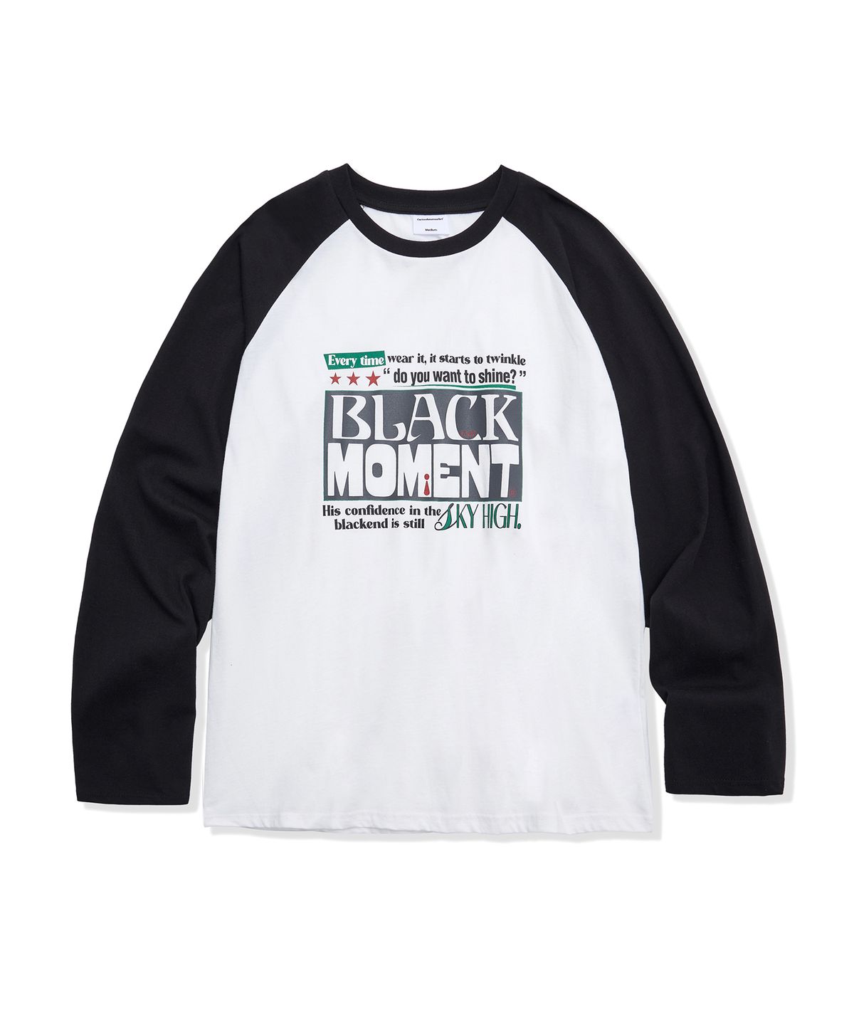 캑터스도넛마켓(CACTUSDONUTMARKET) Moment Raglan LS Tee - White