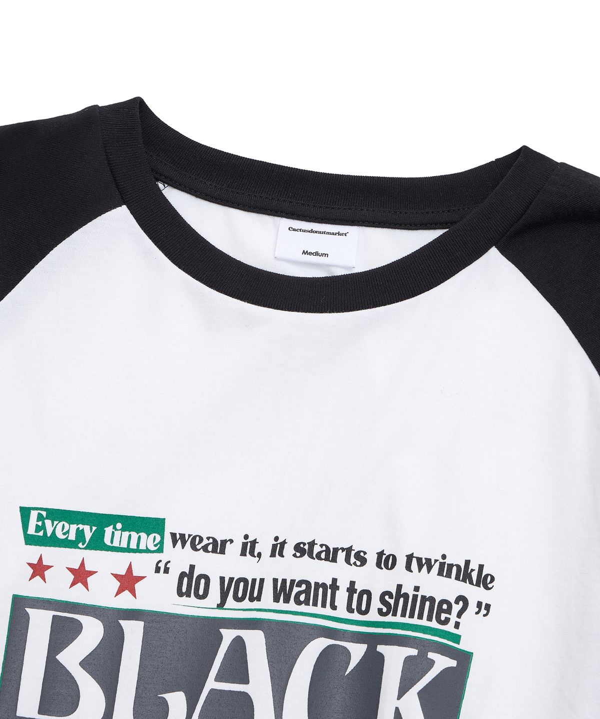 캑터스도넛마켓(CACTUSDONUTMARKET) Moment Raglan LS Tee - White