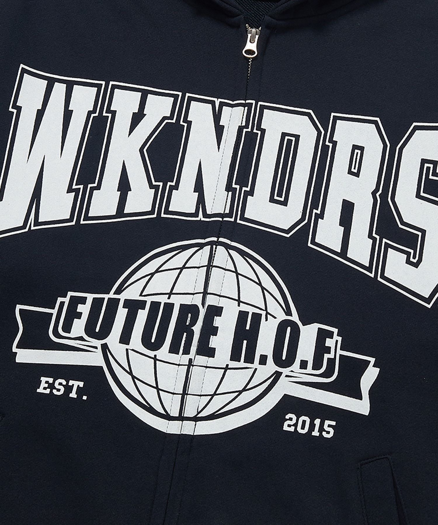 MUSINSA | WKNDRS H.O.F ZIPUP HOODIE (NAVY)