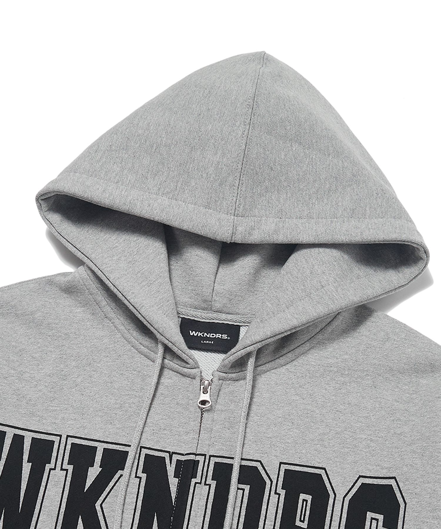MUSINSA | WKNDRS H.O.F ZIPUP HOODIE (GREY)