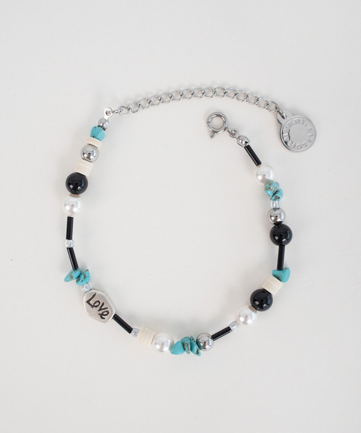 메리모티브(MERRYMOTIVE) Black & Mint gem surgical bracelet