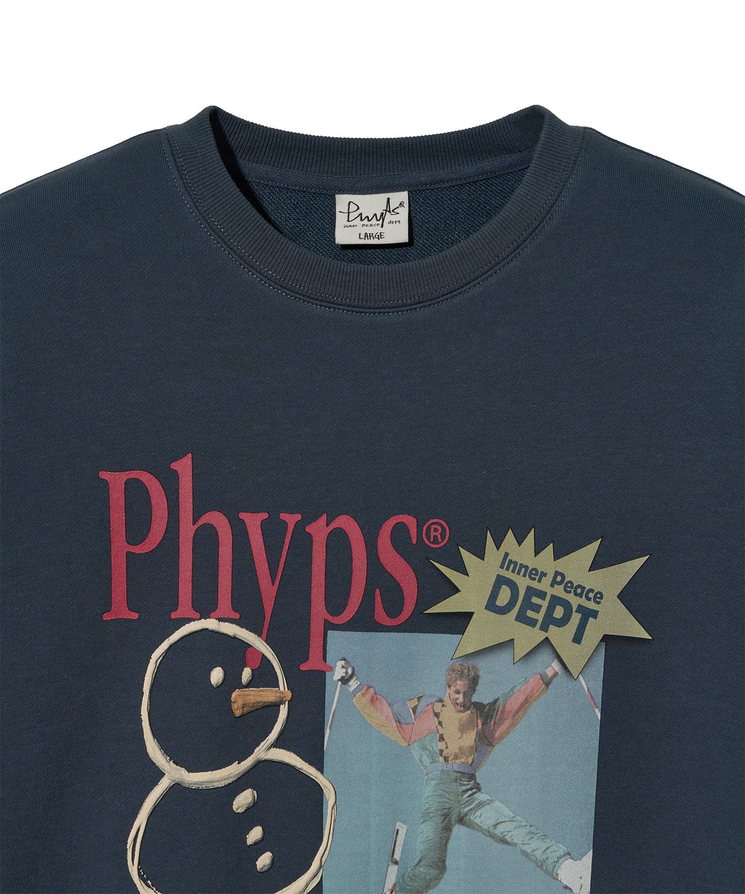 MUSINSA公式 | PHYPS Ski Beginner Class Crew Neck_Vintage Navy