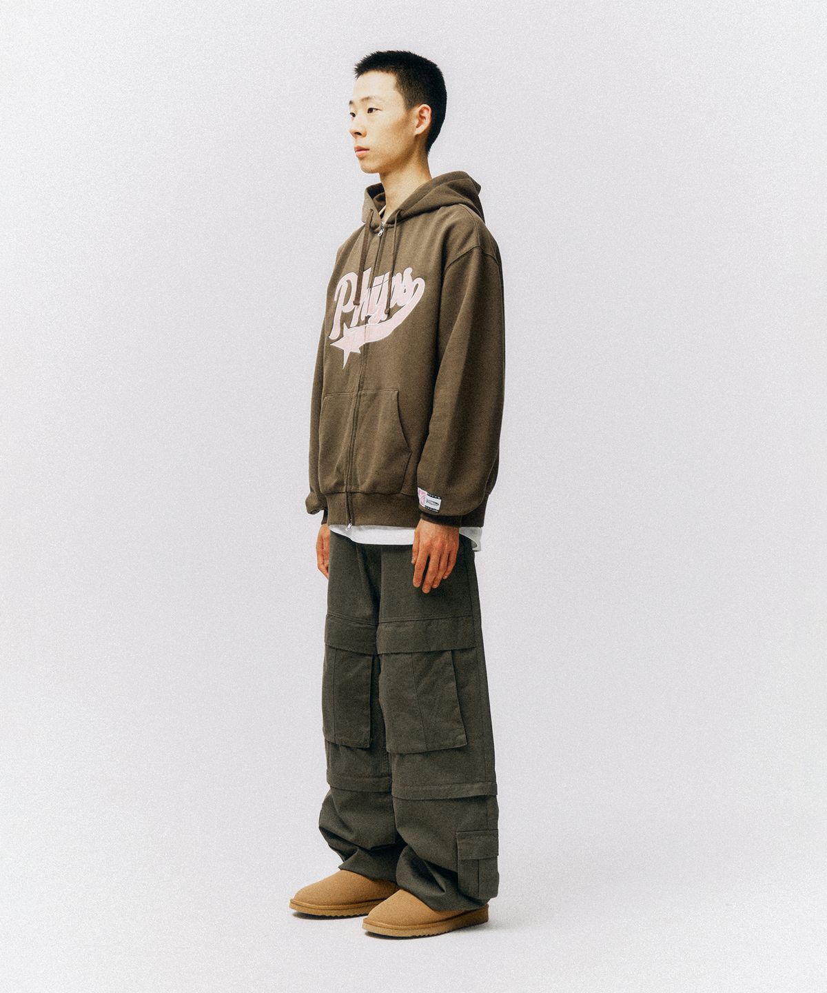 피지컬 디파트먼트(PHYSICAL DEPARTMENT) 스타테일 후드집업_다크 브라운