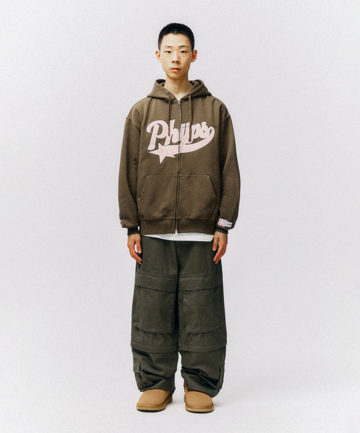 피지컬 디파트먼트(PHYSICAL DEPARTMENT) 스타테일 후드집업_다크 핑크