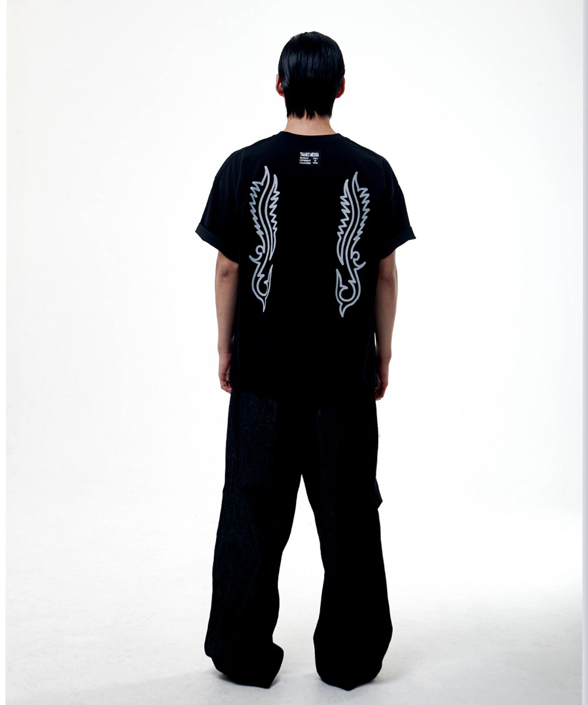 땡스메시아(THANKS MESSIA) ARCHIVE WESTERN TSHIRT-BLACK
