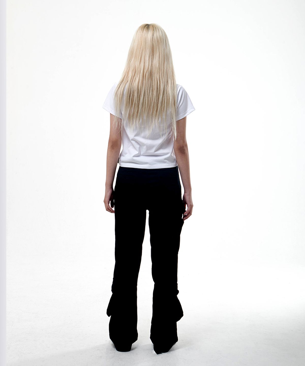 땡스메시아(THANKS MESSIA) ARCHIVE REVOLVER CROP TSHIRT-WHITE