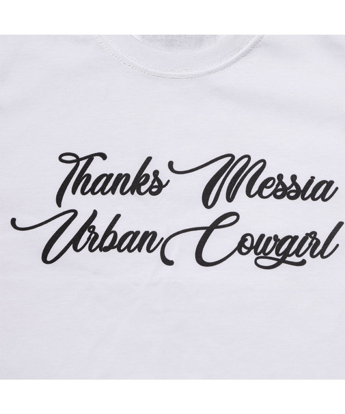 땡스메시아(THANKS MESSIA) URBAN COWGIRL CROP TSHIRT-WHITE