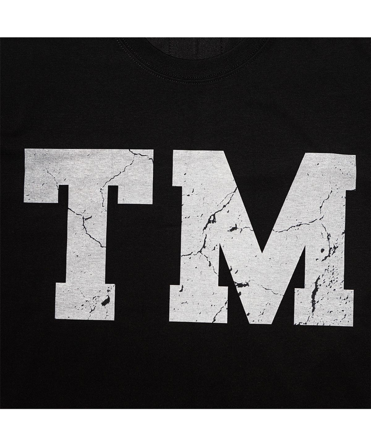 땡스메시아(THANKS MESSIA) TM CRACK TSHIRT-BLACK