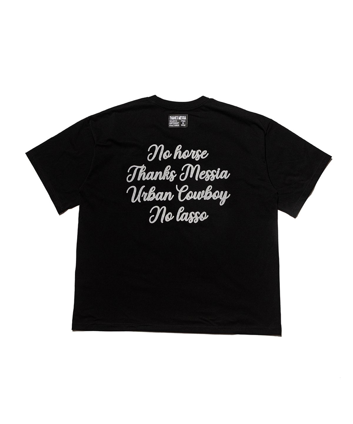 땡스메시아(THANKS MESSIA) HANDWRITTEN COWBOY TSHIRT-BLACK