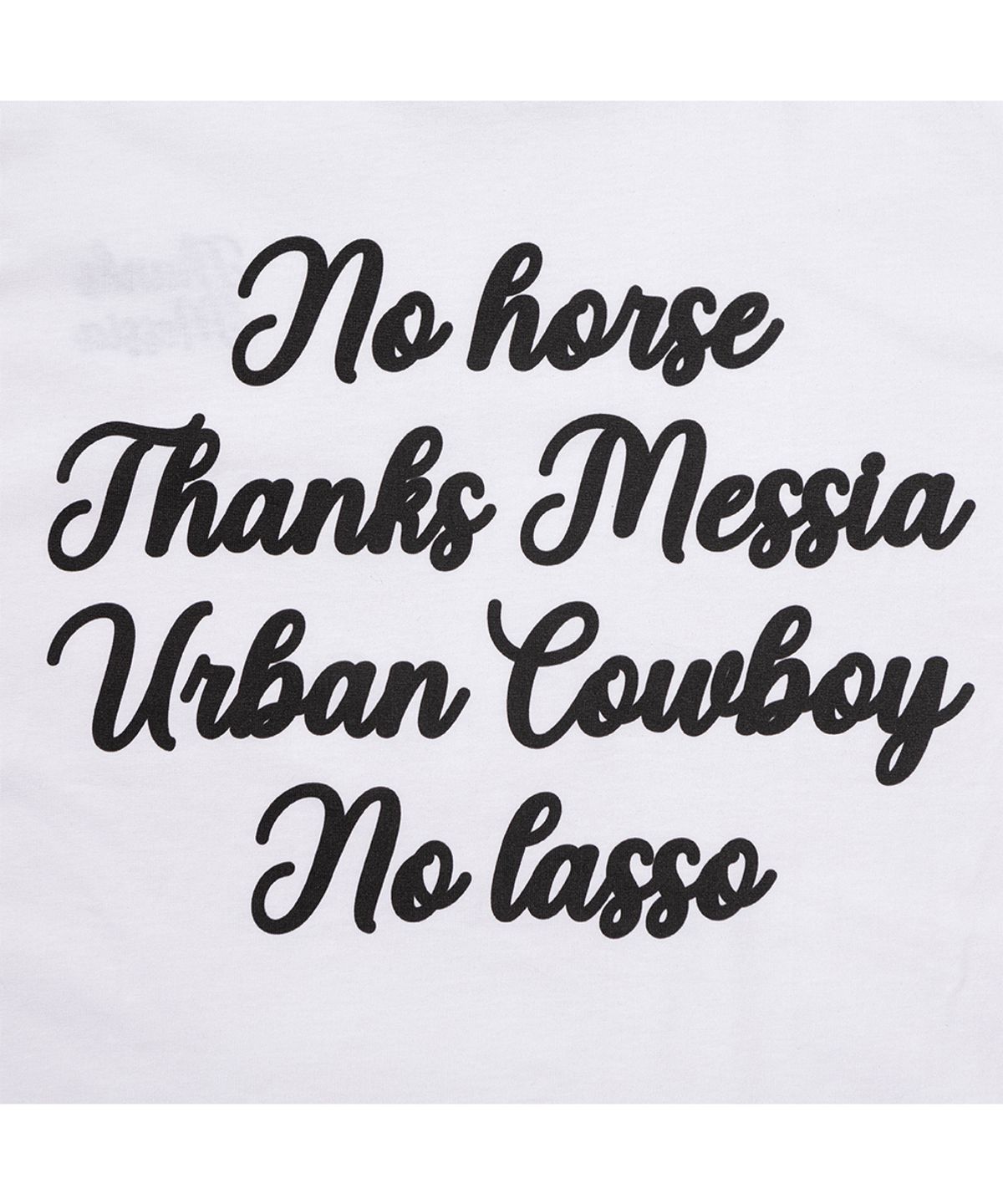 땡스메시아(THANKS MESSIA) HANDWRITTEN COWBOY TSHIRT-WHITE