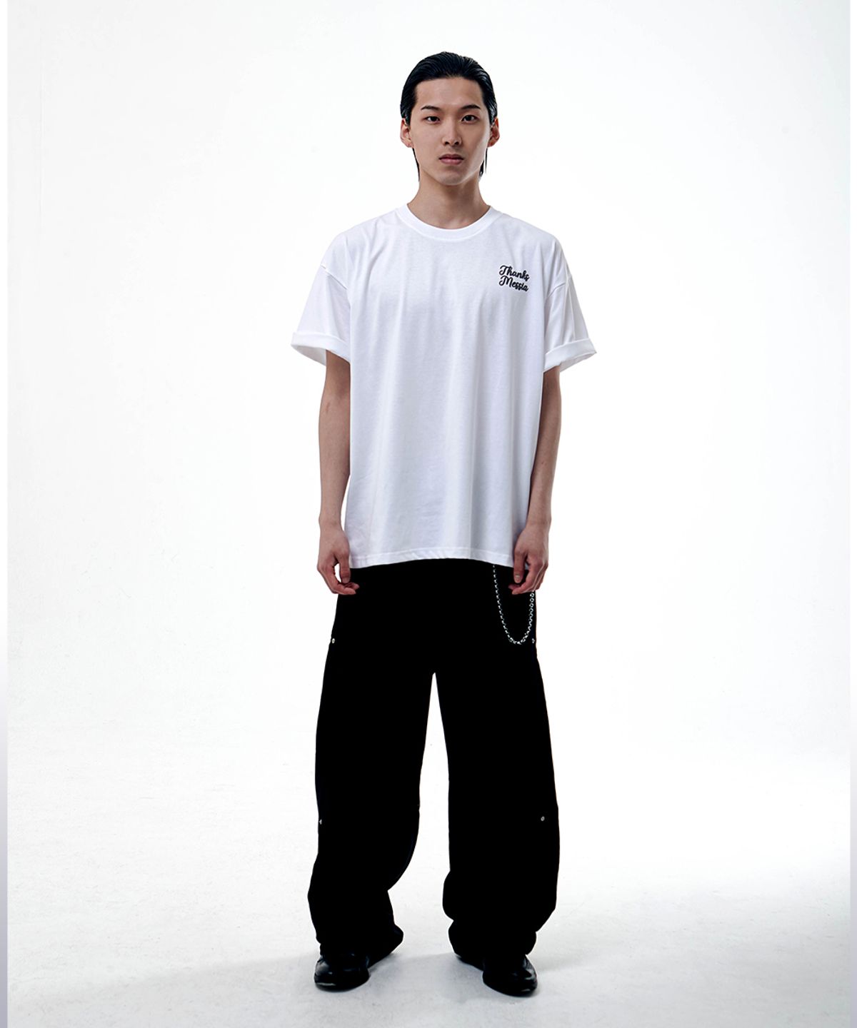 땡스메시아(THANKS MESSIA) HANDWRITTEN COWBOY TSHIRT-WHITE