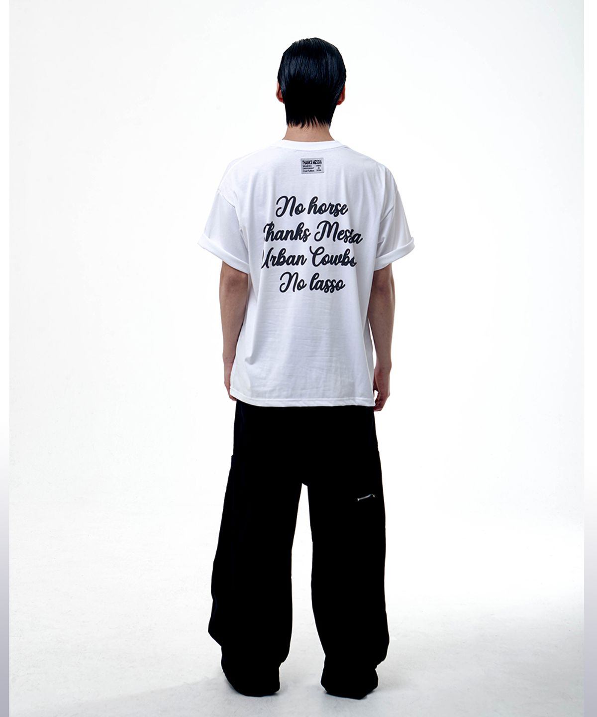 땡스메시아(THANKS MESSIA) HANDWRITTEN COWBOY TSHIRT-WHITE