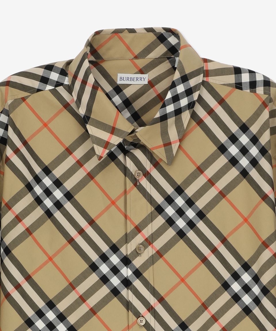 BURBERRY シャツ MUSINSA | BURBERRY Check Cotton Regular Fit Shirt - Sand / 8087634