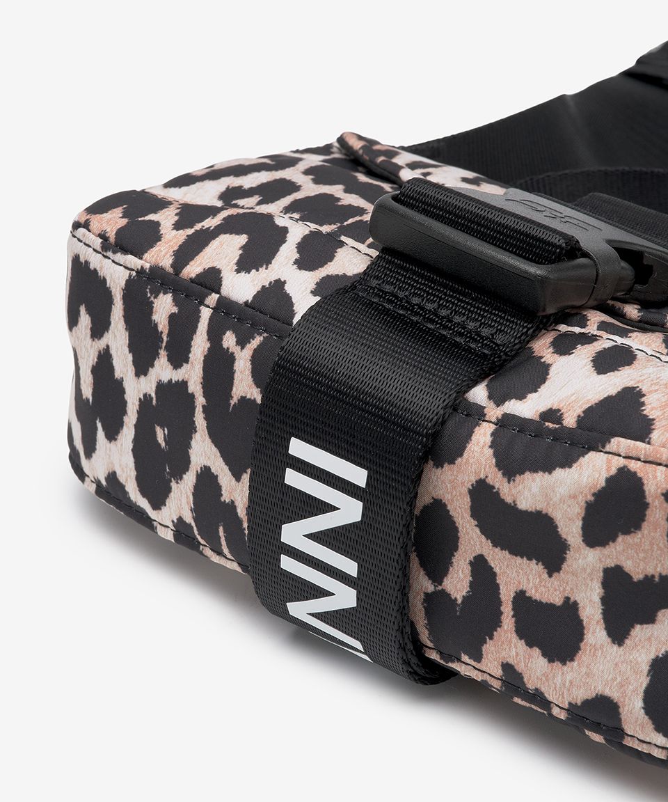 MUSINSA | GANNI Mini Recycle Tech Crossbody Bag - Leopard / A5640943